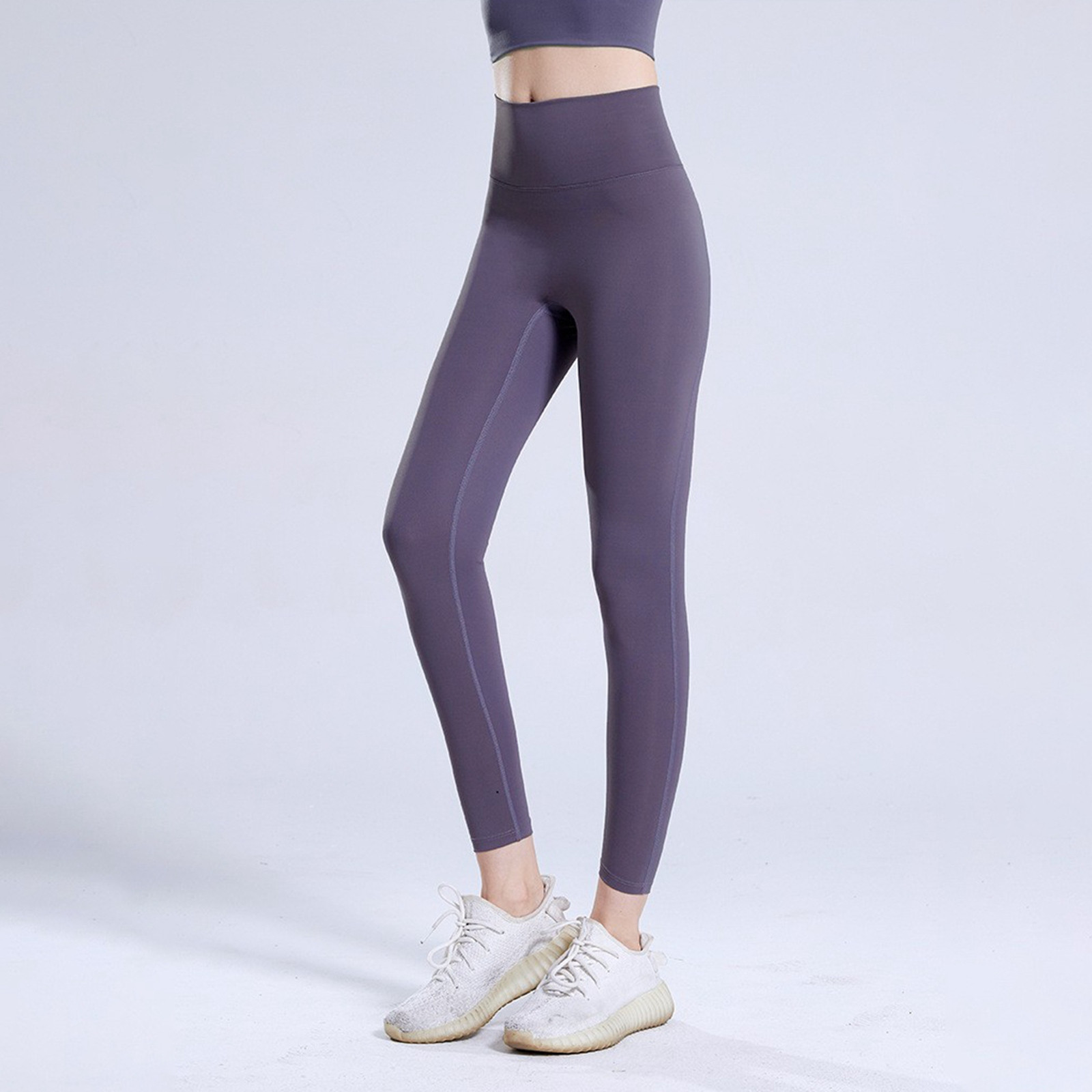 thumbnail image 4 of Mallas de compresión para running, yoga y fitness de color liso para mujer, que realzan los glúteos., 4 of 4
